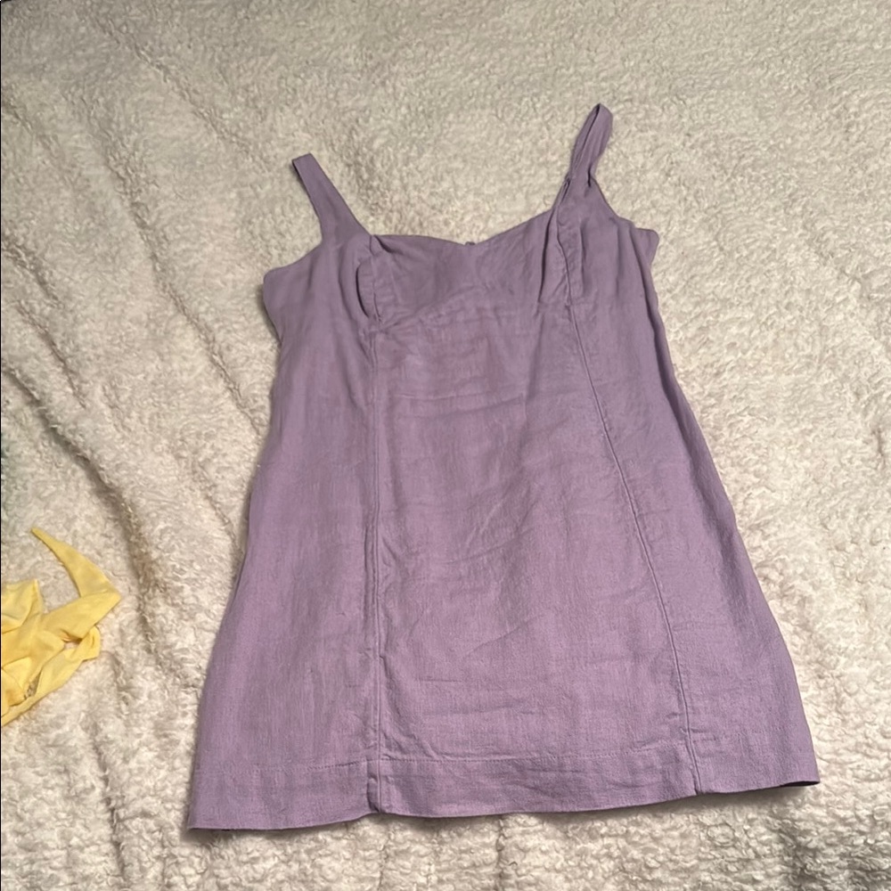 Abercrombie Purple Linen Mini Dress - Medium